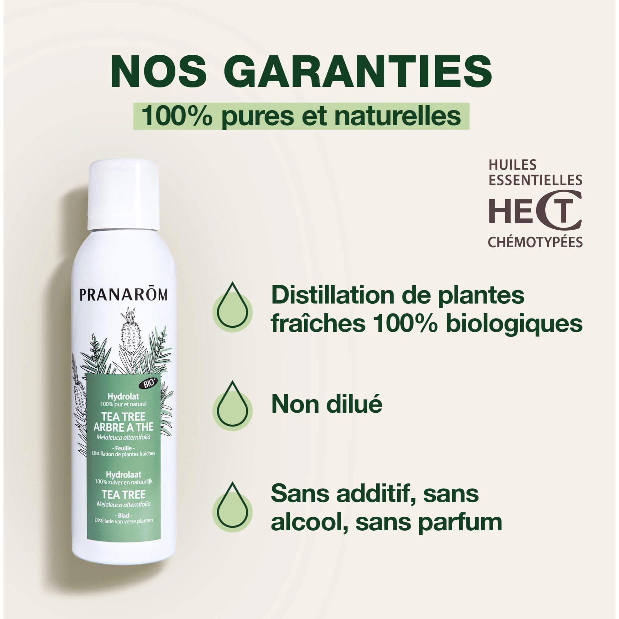 Pranarom - Hydrolat de Tea Tree - Arbre à thé - Bio - 150 ml