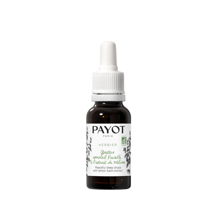 Herbier - Gouttes sommeil paisible à l'extrait demélisse 15 ml - Cure de 30 jours