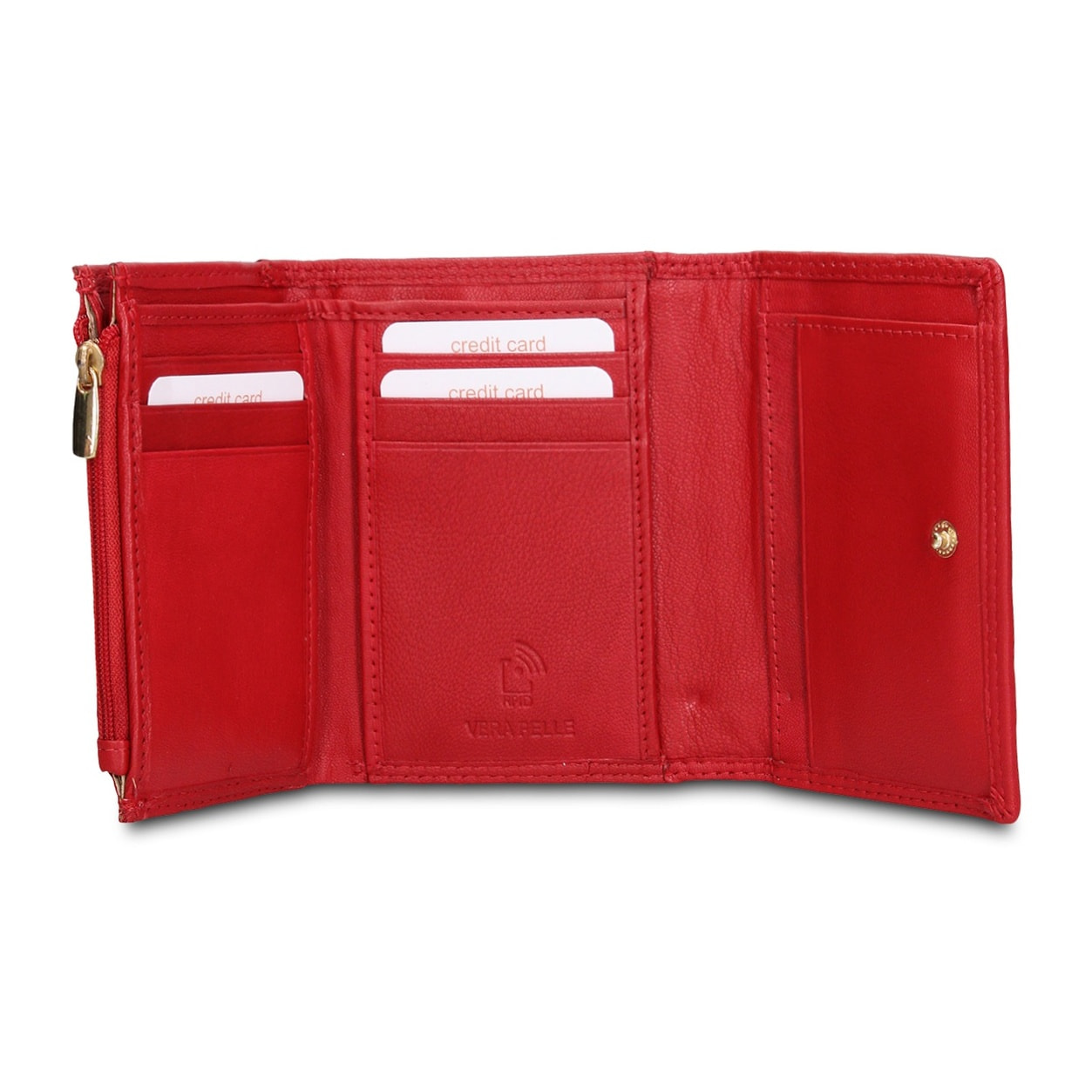 Portafoglio da donna in vera pelle - Modello Valoria Ultra - Casual - 12.0 x 9.0 x 2.0 cm