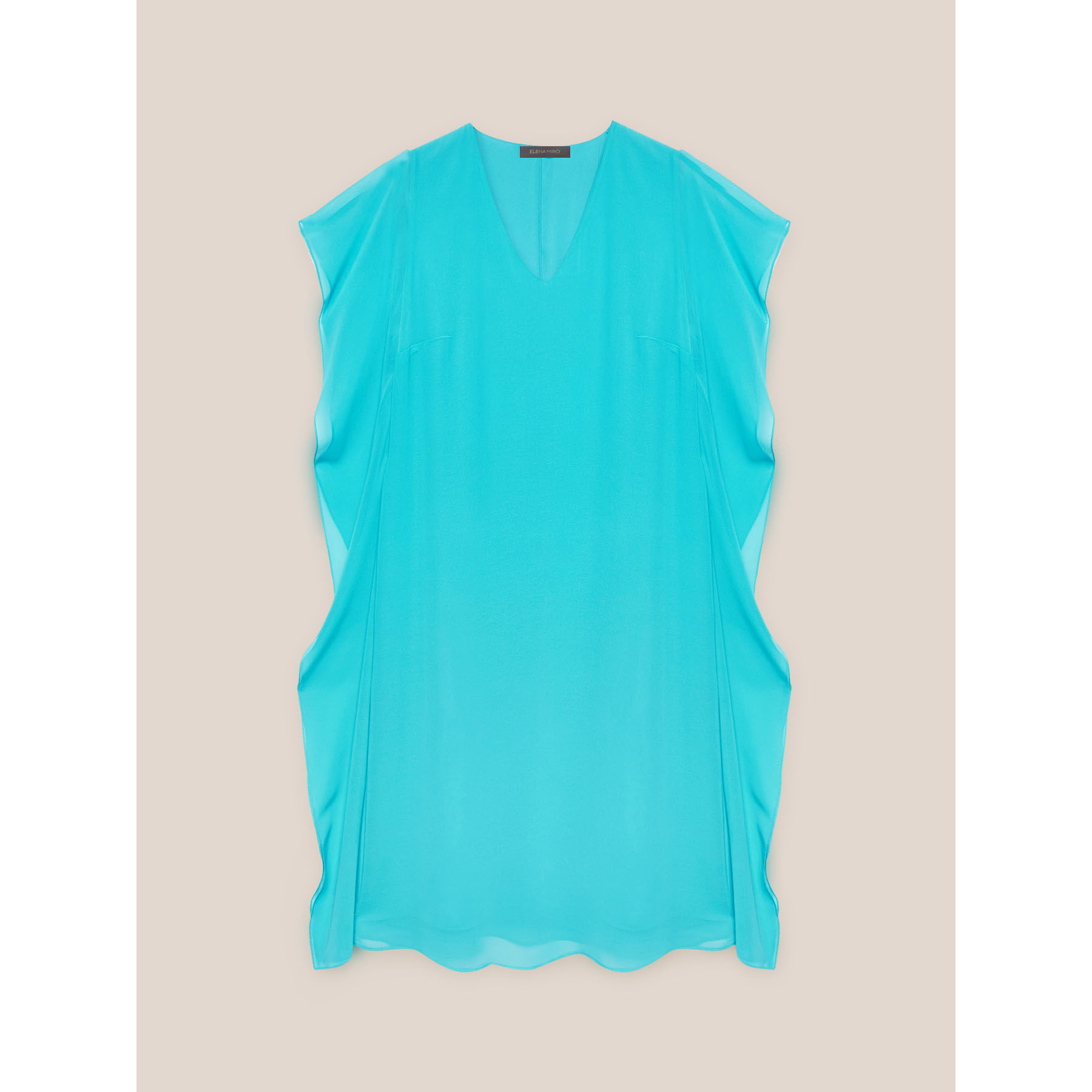 Elena Mirò - Vestido elegante con volantes - Light - blue