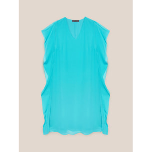 Elena Mirò - Vestido elegante con volantes - Light - blue