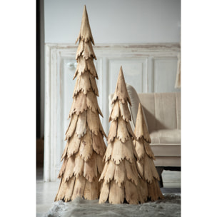 J-Line sapin de Noël Morceaux - bois - naturel - medium