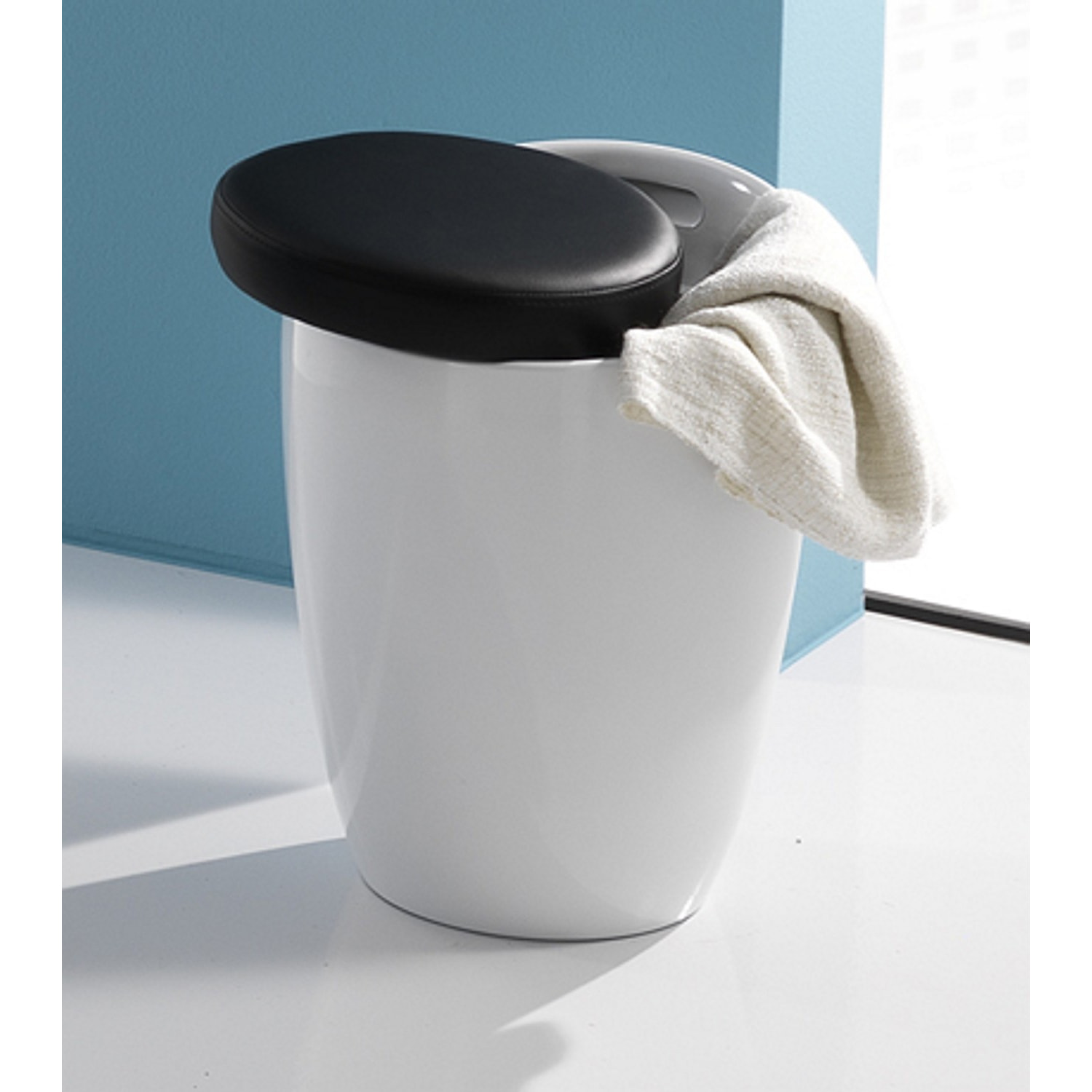 Oresteluchetta pouf/contenitore MONO WHITE Bianco