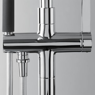 Mitigeur baignoire à encastrer au sol Grands Boulevards chrome + corps encastré