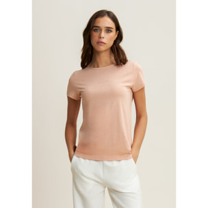 T-shirt regular con grafica oro chiaro