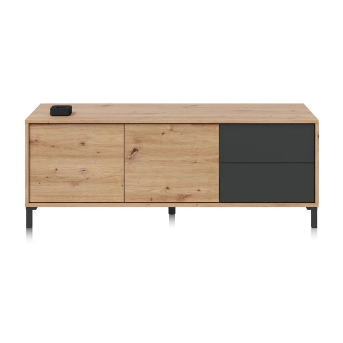 Mueble TV Lea Gris Antracita - Roble Nodi