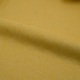 Lot de 2 chaises en tissu jaune et pieds en métal - Cozy
