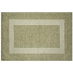 TAPPETO DA CUCINA DIS.CIPRO COL.VERDE CENERE 57x190 CM CON ANTISCIVOLO