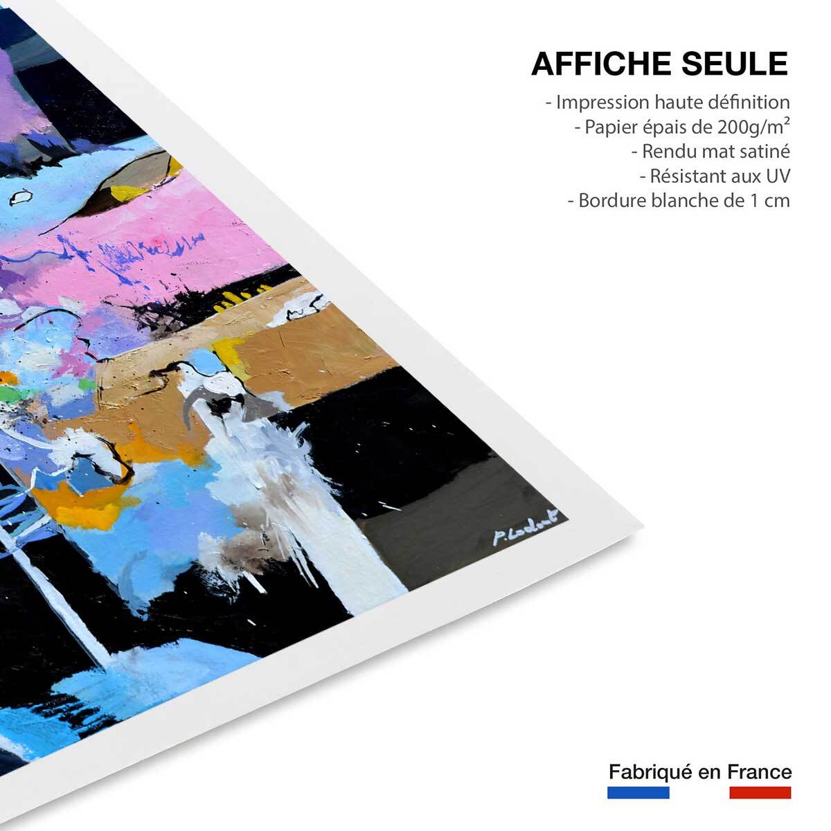 Affiche abstraite reminescence en arc-en-ciel Affiche seule