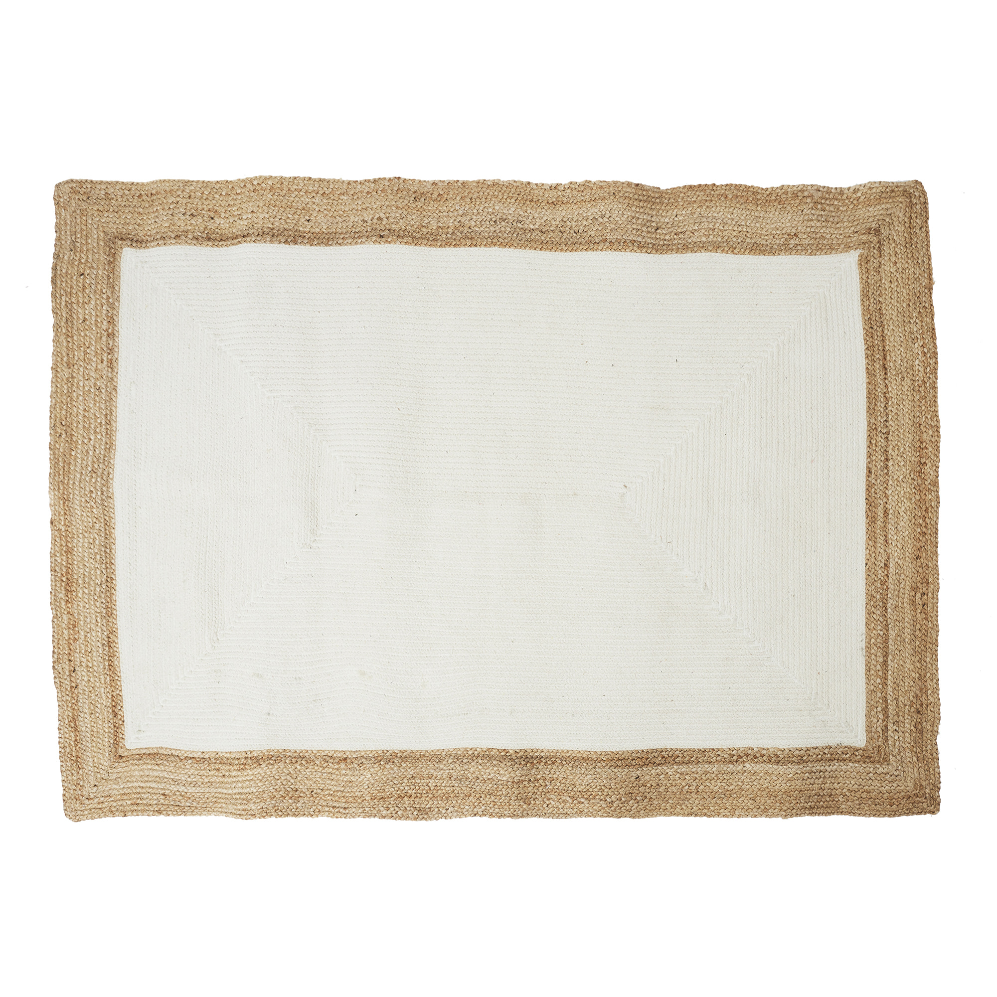Tapis Jute Coton Ecru 120x170cm