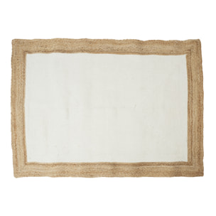 Tapis Jute Coton Ecru 120x170cm