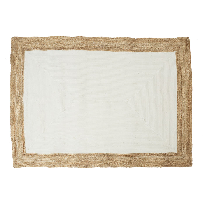 Tapis Jute Coton Ecru 120x170cm