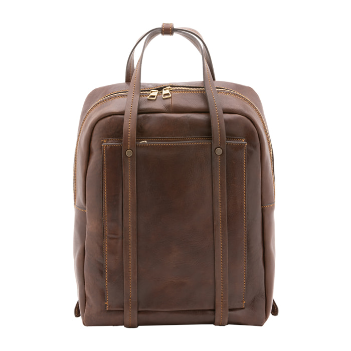 Zaino  unisex In Vera pelle Made in Italy 43x33x11 cm