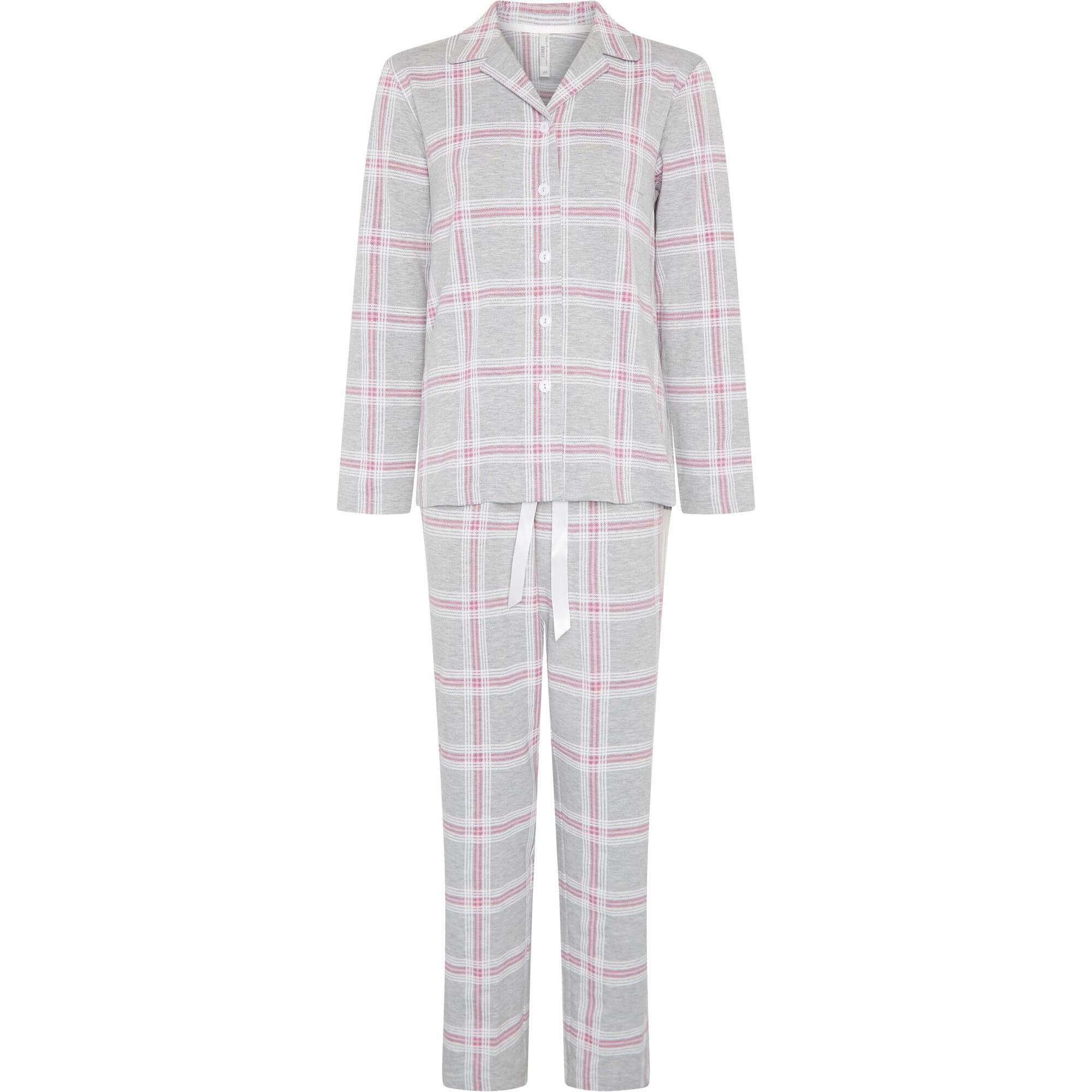 Pijama mujer de cuadros abierto