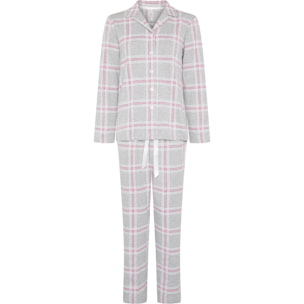Pijama mujer de cuadros abierto