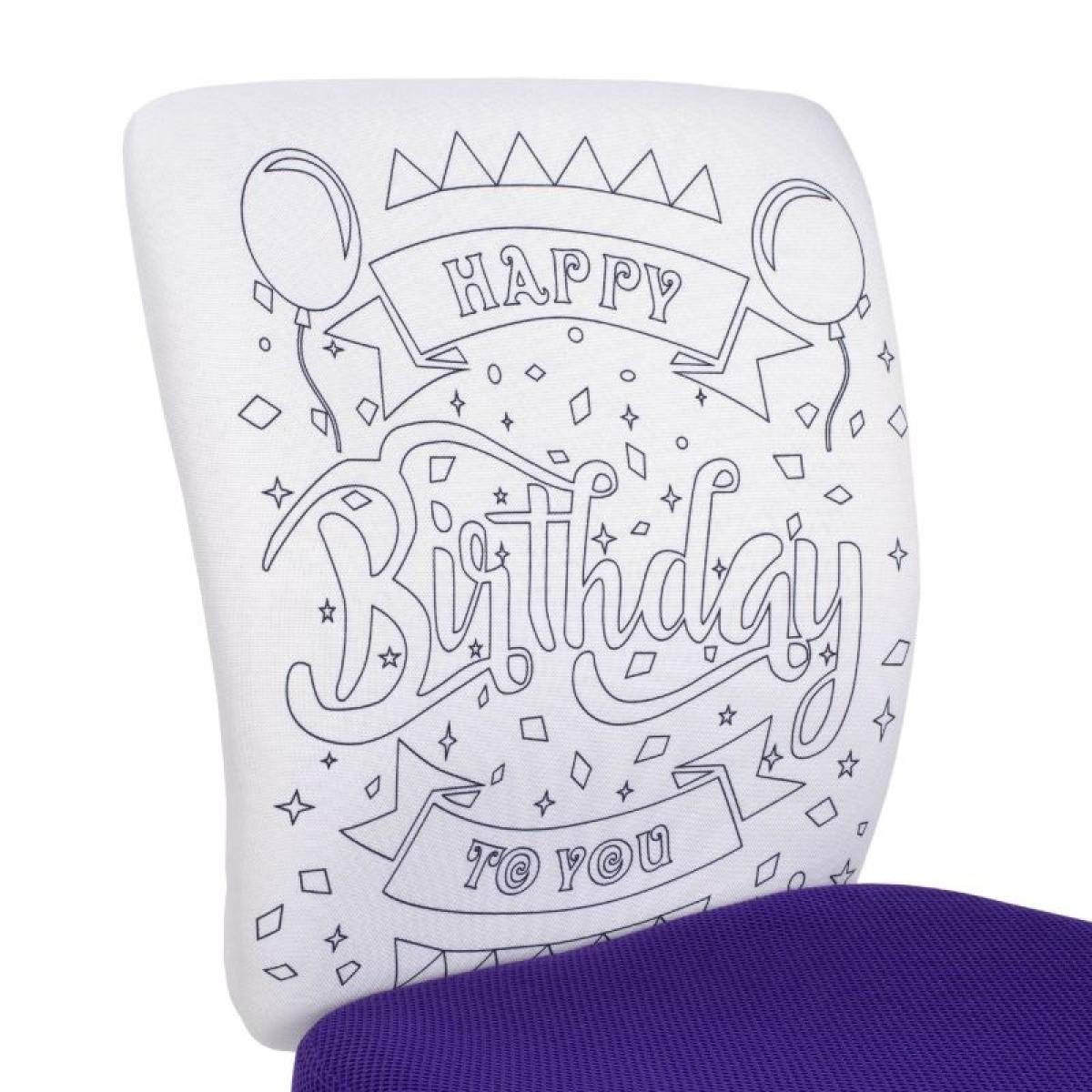 Silla de estudio infantil Píntame Morado - Blanco