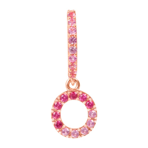 Orecchino Pendente con Lettera O in Pavé di Cubic Zirconia Blu