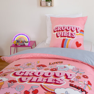 Parure de lit enfant 100% microfibre - groovy vibes