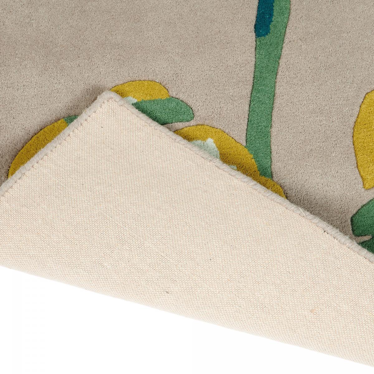 Tapis salon et chambre fait à la main en laine motif floral ZATA