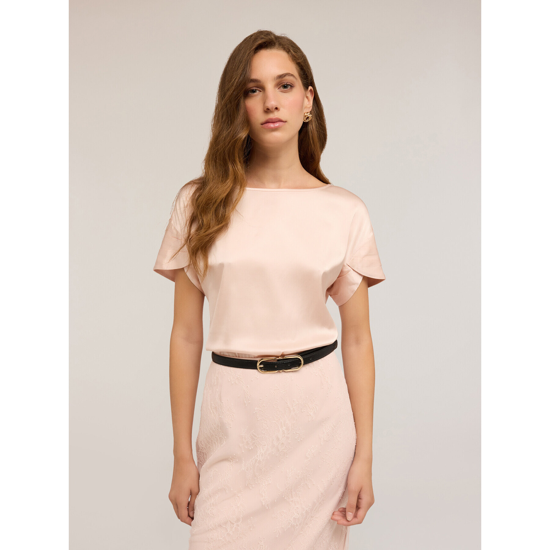 Motivi - Blusa con maniche a petalo - Beige