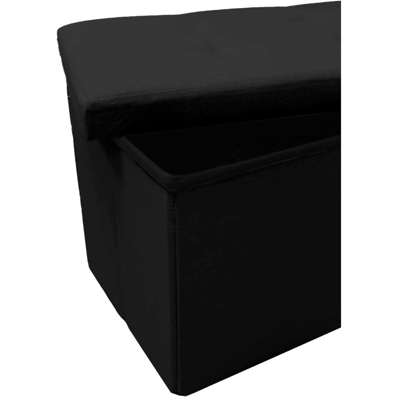 Pouf Contenitore, Puffo per Sedersi, Pouf Poggiapiedi, in Tessuto, Quadrato, 76X34X34 cm, Imbottito, Versatile, Facile da Pulire.