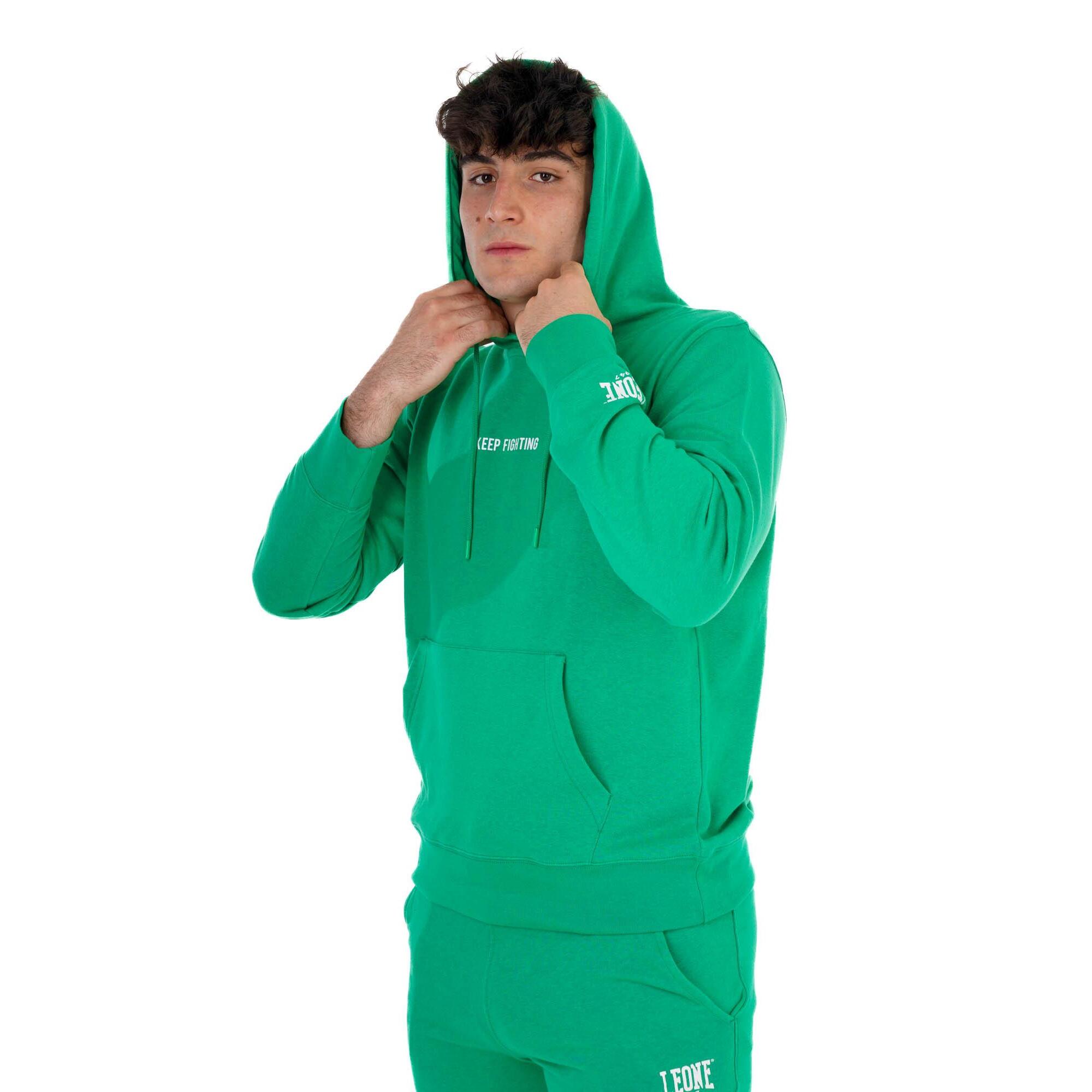 Tuta da uomo con felpa pull on con cappuccio e pantalone non felpata Leone Basic
