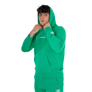Tuta da uomo con felpa pull on con cappuccio e pantalone non felpata Leone Basic