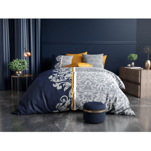 Parure housse de couette 100% coton 57fils + 2 taies Arabesque