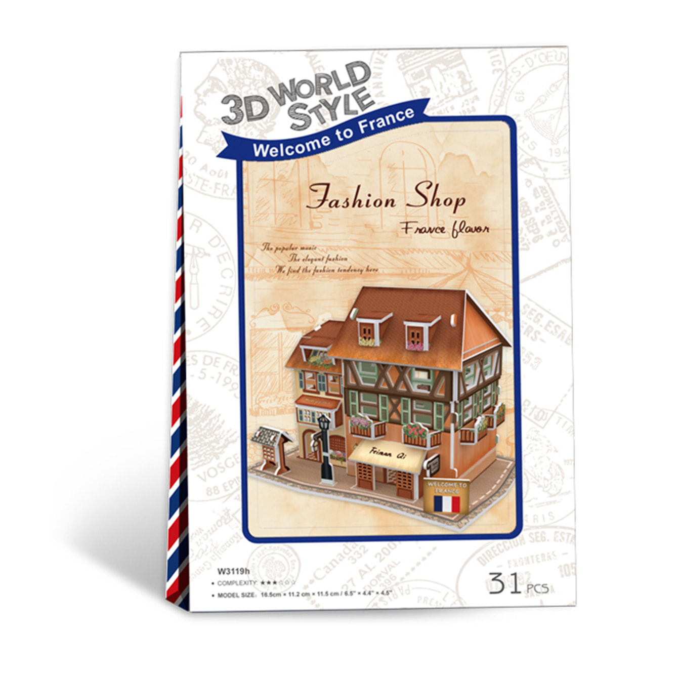 Puzzle 3D WORLD STYLE ESTILO CLASICO FRANCIA  Fashion Street Shop.