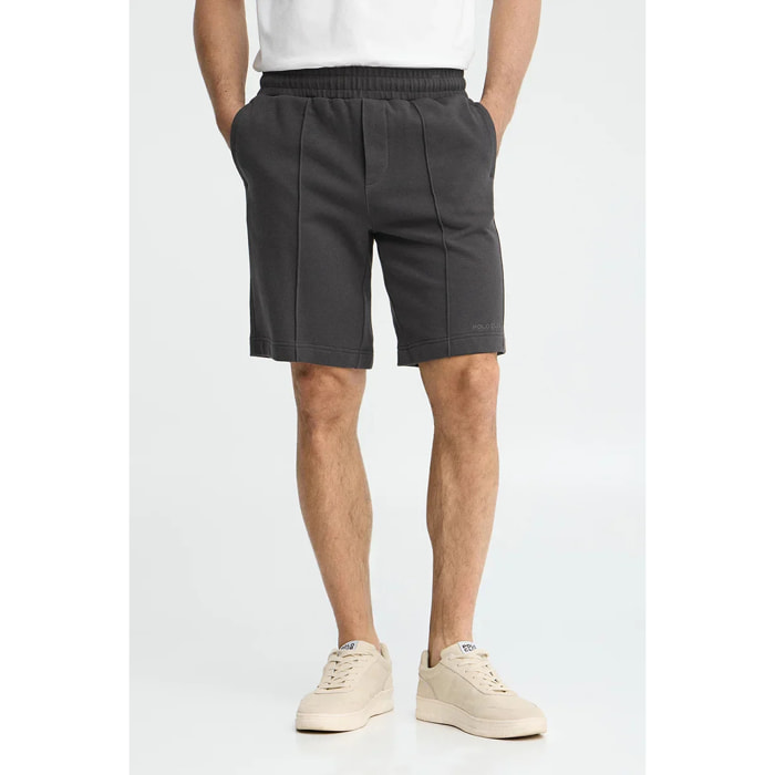 Bermuda jogger grigio scuro con logo Polo Club