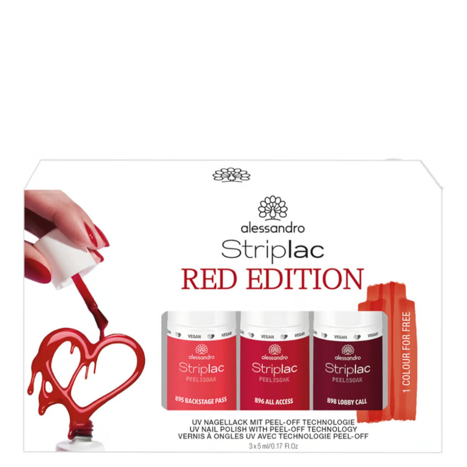 Striplac Peel or Soak - Coffret Red Collection 3x5ml