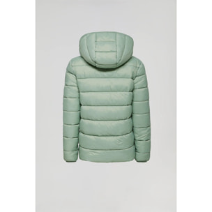 Chaqueta Coop ultralight de niño verde jade con detalles Polo Club