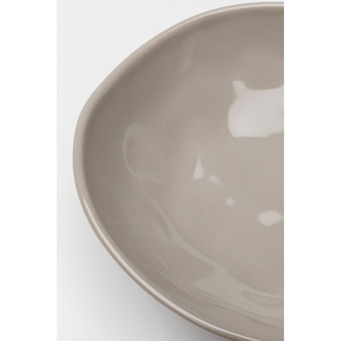 Assiettes creuses Organic 22cm taupe set de 6 Kare Design
