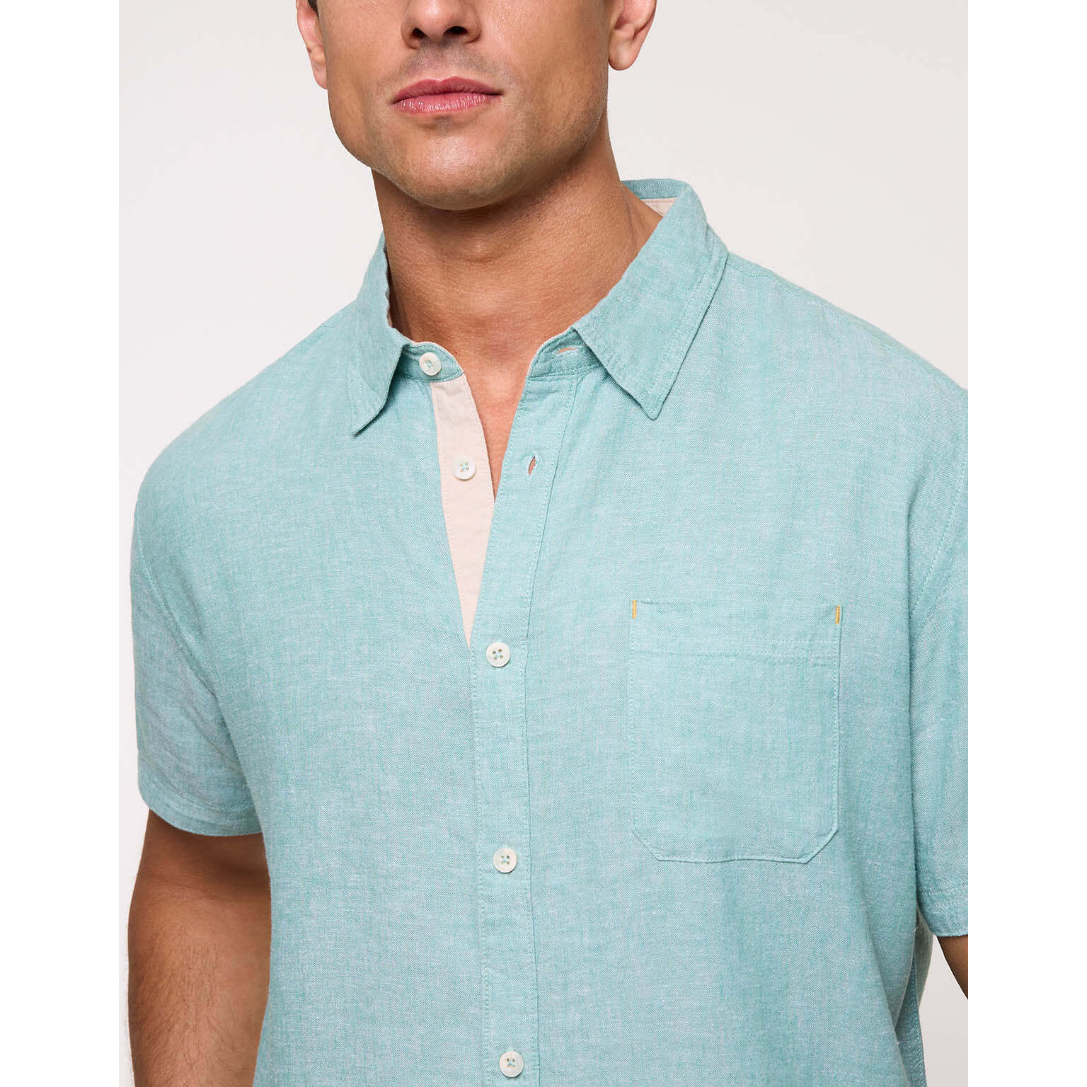 Camisa Manga Corta Turquesa - Kureza
