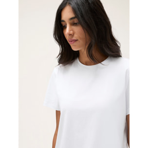 Motivi - T-shirt con colletto animalier staccabile - Bianco