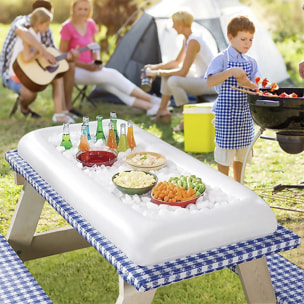 Porta bebidas con hielo hinchable para piscina, lago, mar y exteriores.