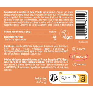 Nutri&Co Acide Hyaluronique Onagre & Bourrache Peau et Anti-Âge - 60 gélules
