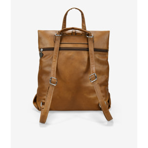 Mochila antirrobo cuero con bolsillos