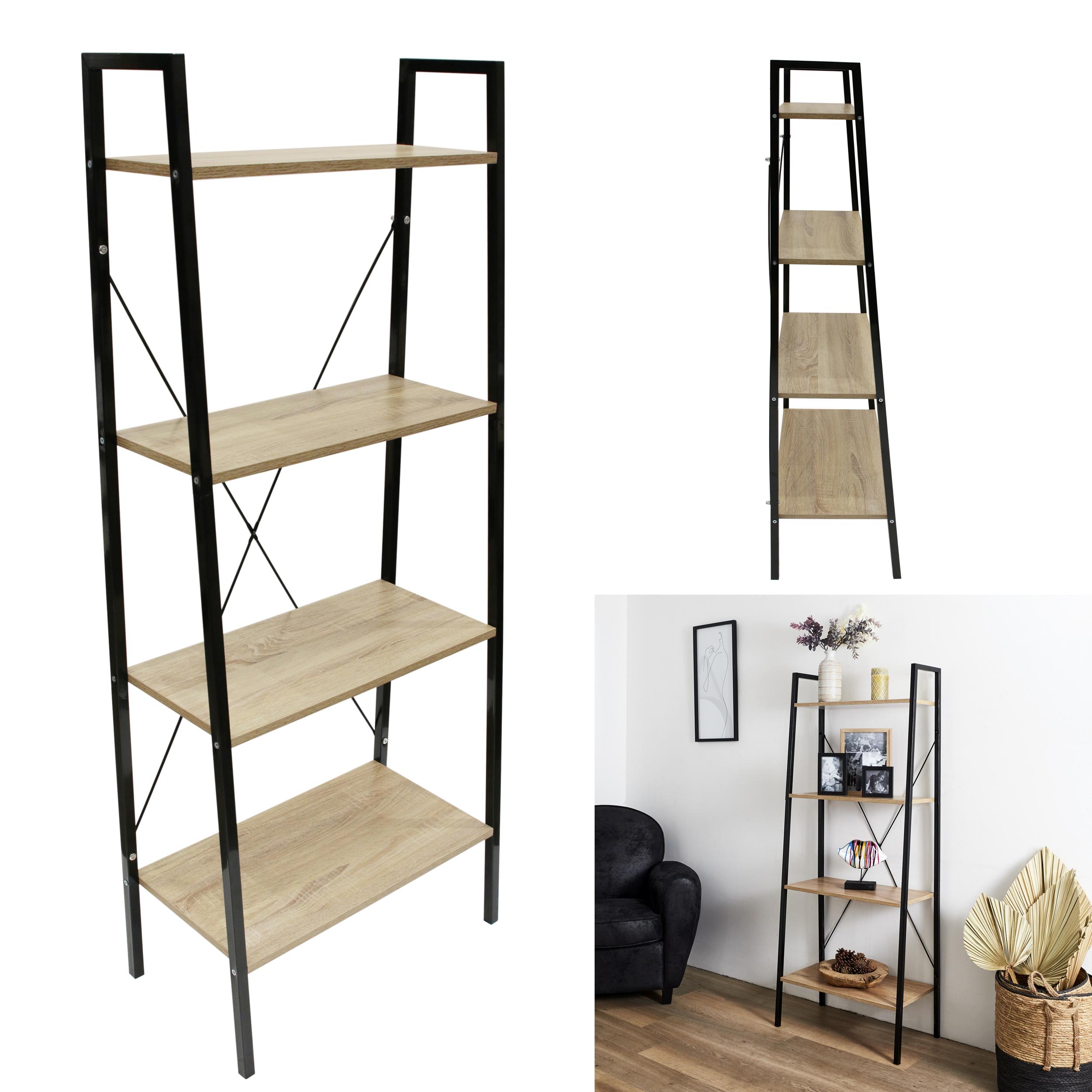 ETAGERE BOIS ET METAL 148X60X32 5CM