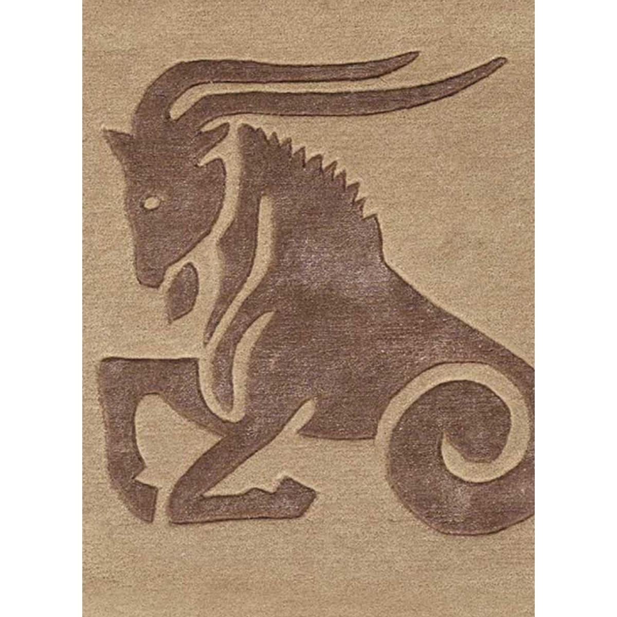 Tapis salon et chambre fait main en laine motif animaux TILA