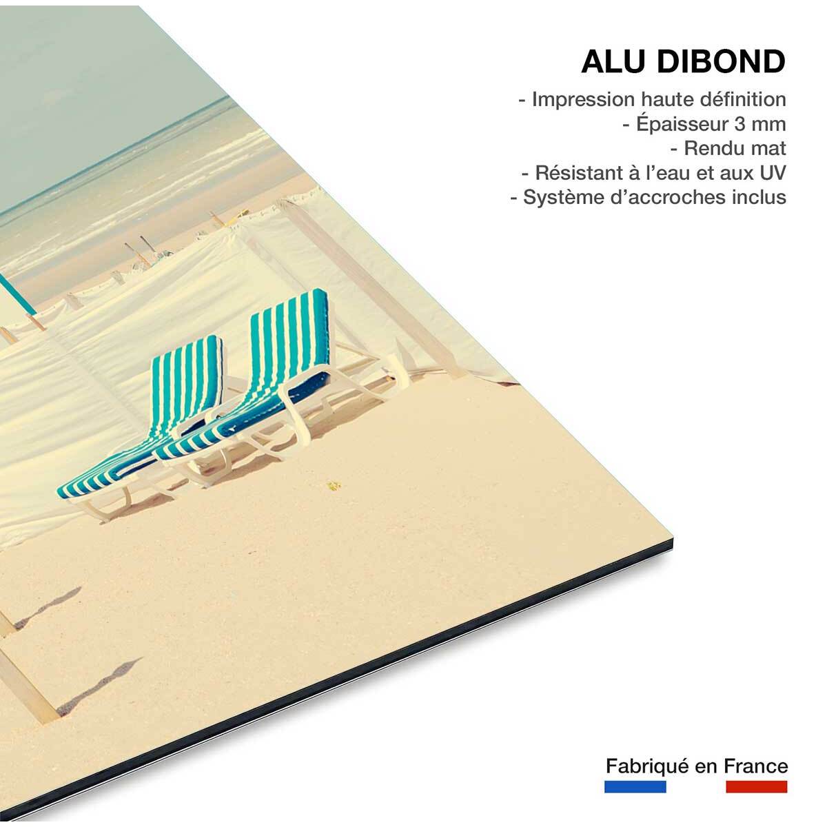 Tableau cabanes turquoise Tableau alu Dibond