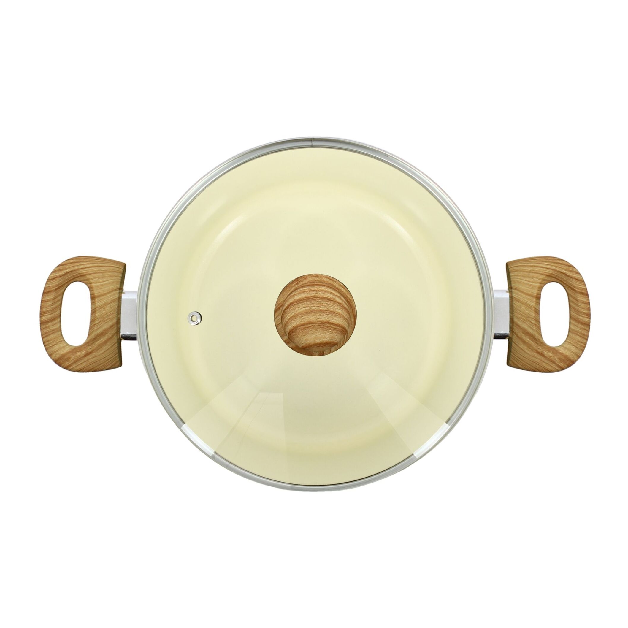 Faitout 24cm avec revêtement céramique crème - tous feux COLORAMA