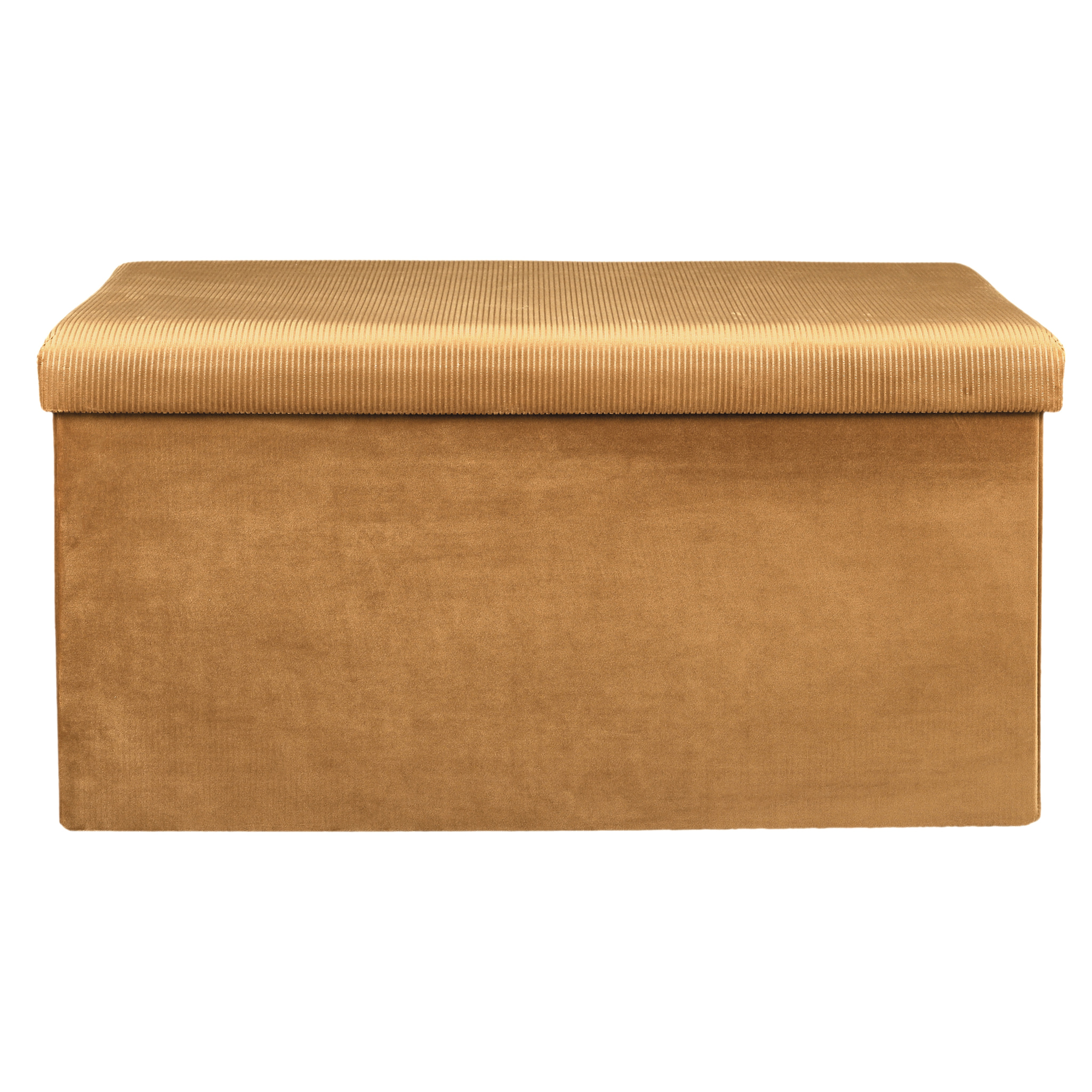 Coffre Banc Pliable Velours Cotele Giulia Jaune