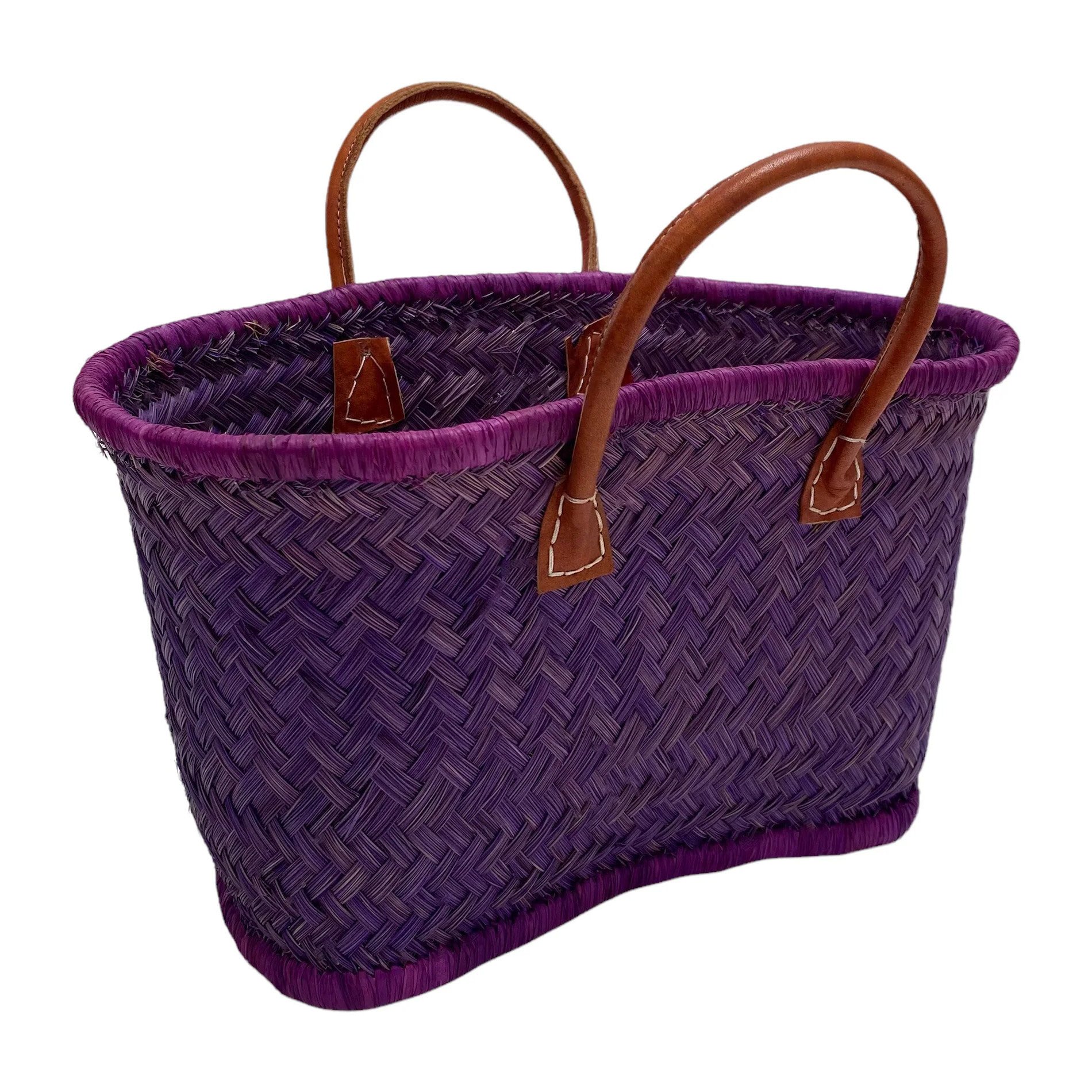 Panier artisanal de Madagascar - Aravola GM Prune