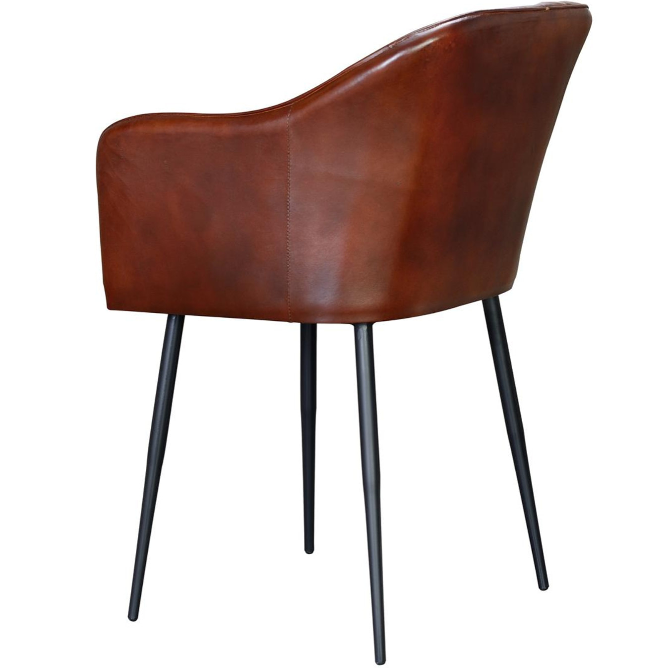 Sillón de Piel 54 Cm Estilo Industrial Vintage
