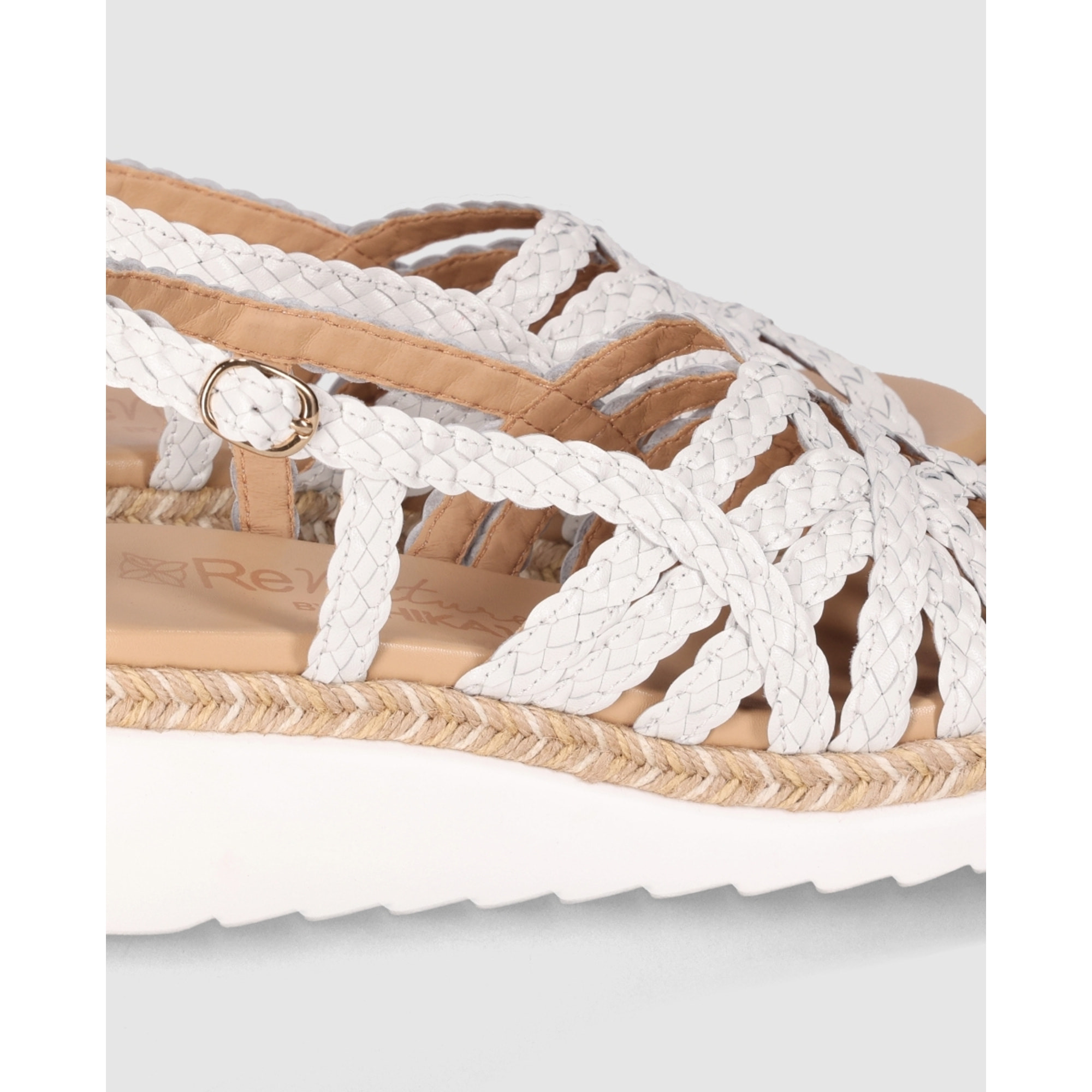 Sandalias de Piel - Blanco - Tacón: 5 cm