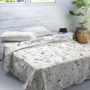 Naturals - Juego de Sábanas Estampadas - Incluye 1 o 2 Fundas de Almohada + 1 Sábana Bajera - 100% Algodón - Beltane