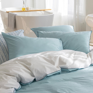 Housse de couette en percale de coton lavé, DOUCEUR LAVÉE