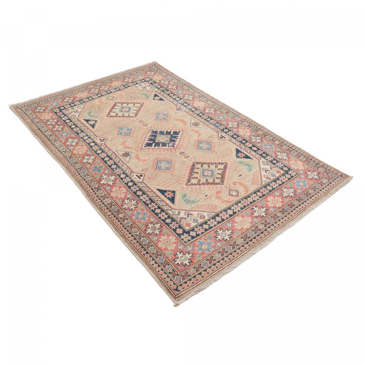 Tapis salon géométrique, noué main en laine, INEK