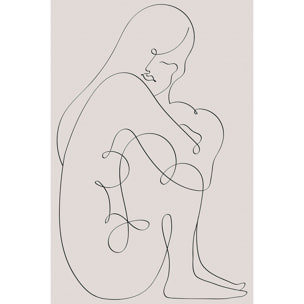 Tableau Pudeur line art Toile imprimée
